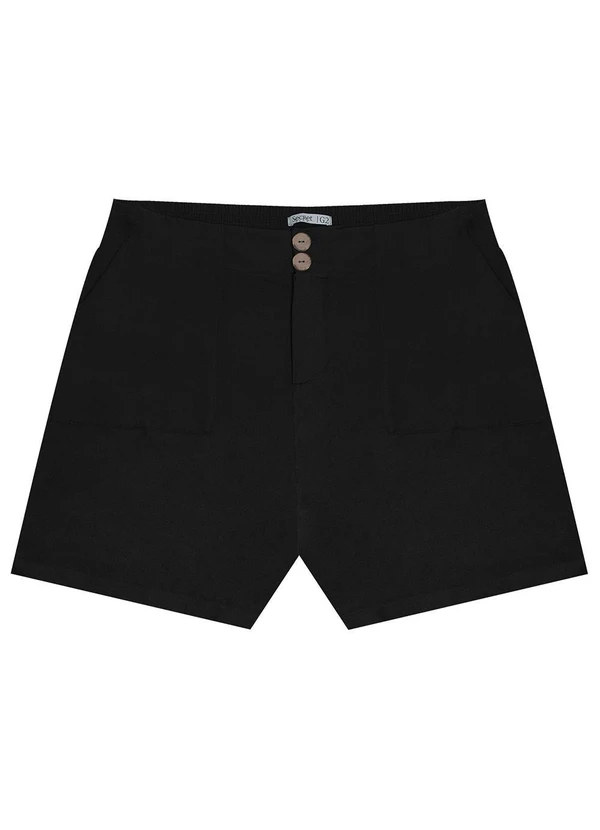 Secret Glam - Bermuda Feminina Plus Size Preto 5