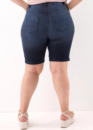 Marguerite - Bermuda Jeans Azul Escuro com Elastano - MARGUERITE