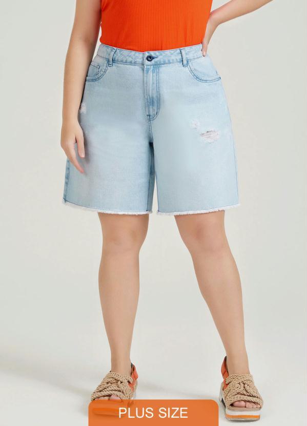 Lunender Mais Mulher - Bermuda Jeans Azul