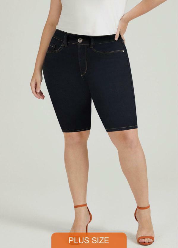 Lunender Mais Mulher - Bermuda Jeans com Elastano Azul