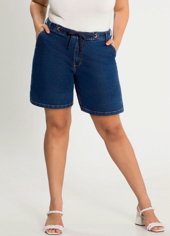 Lunender Mais Mulher - Bermuda Jeans com Elastano Azul