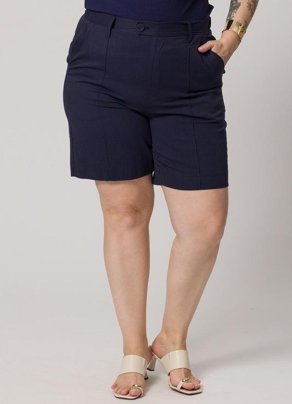 Lisamour - Bermuda Listrada Reta Azul 4