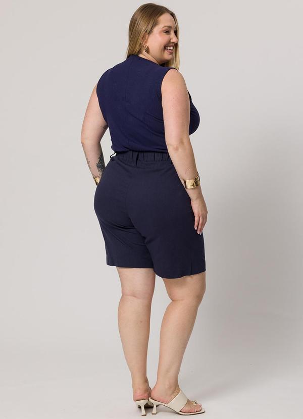 Lisamour - Bermuda Listrada Reta Azul 1