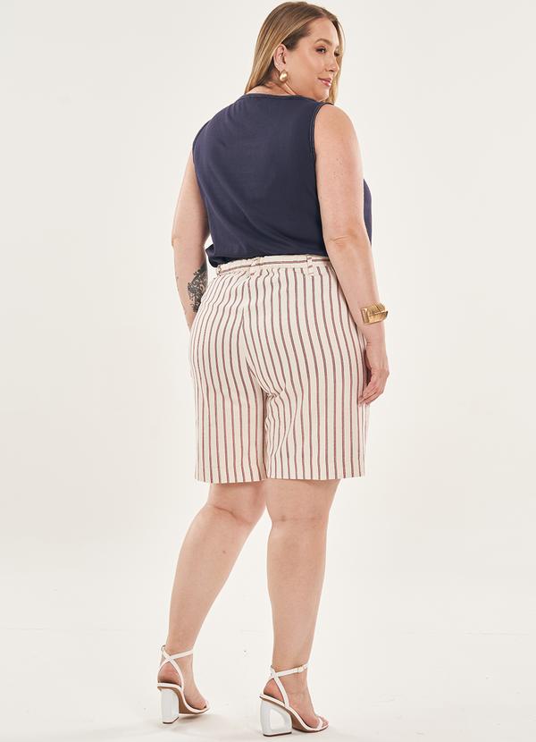 Lisamour - Bermuda Listrada Reta Estampado 2