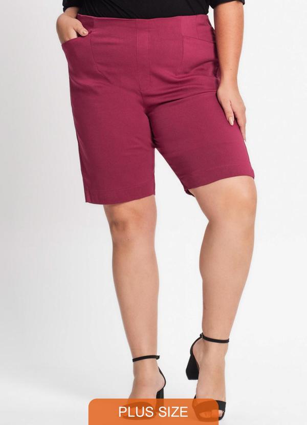 Secret Glam - Bermuda Plus Size em Bengaline Rosa