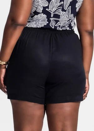 Secret Glam - Bermuda Plus Size Feminina Preto - SECRET GLAM