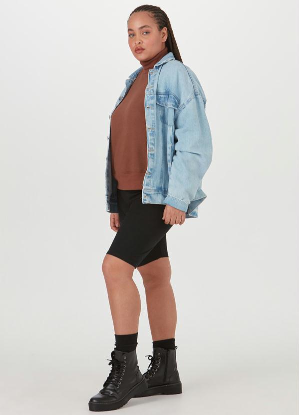 Malwee - Bermuda Preta Ciclista em Cotton 3