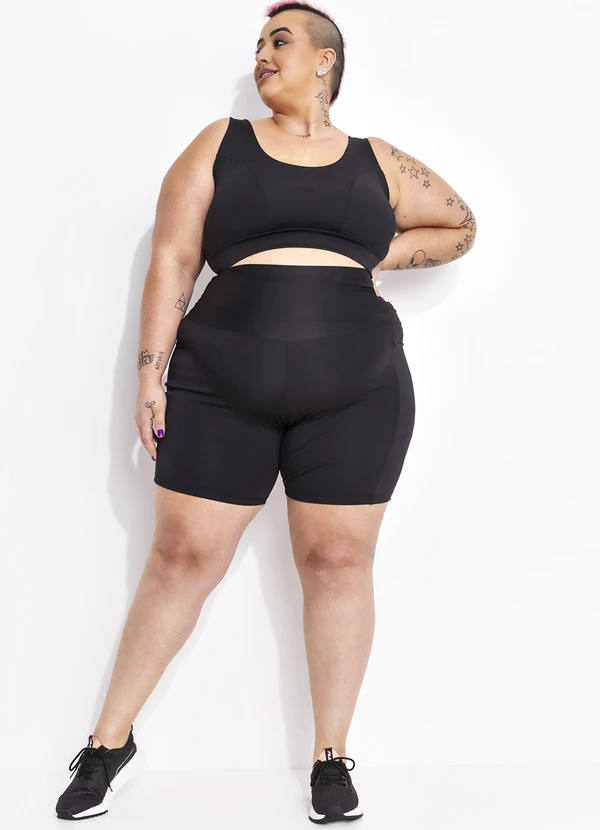 Marguerite - Bermuda Preta em Suplex Zero Transparência 11