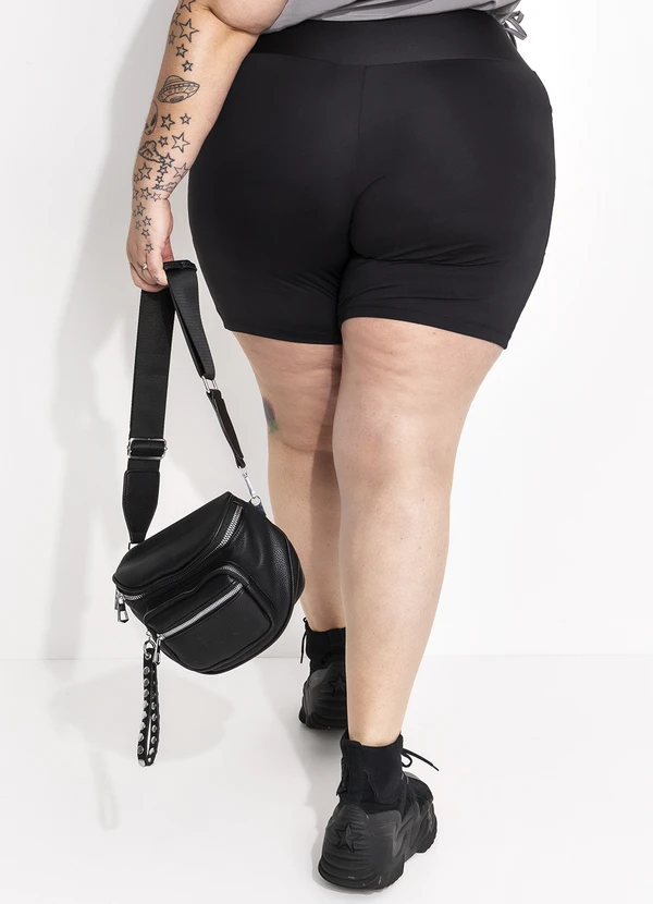 Marguerite - Bermuda Preta em Suplex Zero Transparência 2