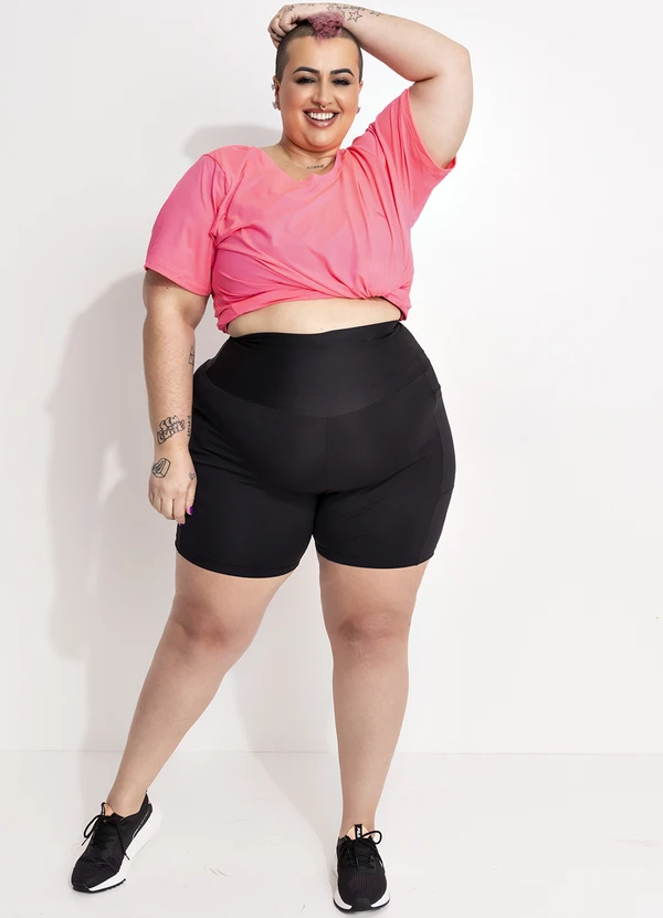 Marguerite - Bermuda Preta em Suplex Zero Transparência 3