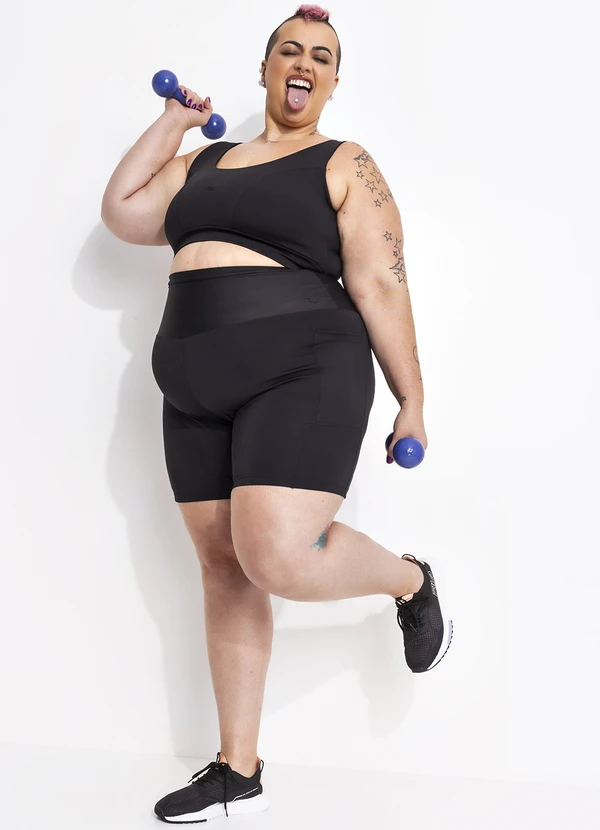 Marguerite - Bermuda Preta em Suplex Zero Transparência 8