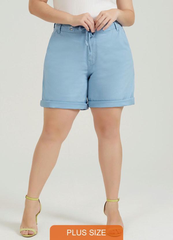 Lunender Mais Mulher - Bermuda Sarja com Elastano Azul