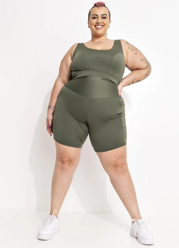 Marguerite - Bermuda Verde em Suplex Zero Transparência 5