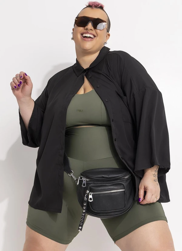 Marguerite - Bermuda Verde em Suplex Zero Transparência 7