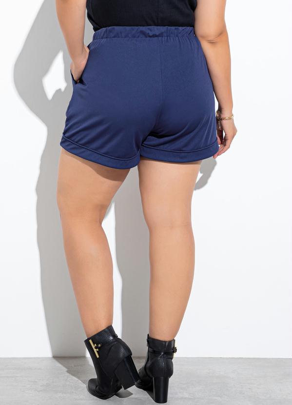 Marguerite - Short Azul Safira em Cirrê na Frente 2