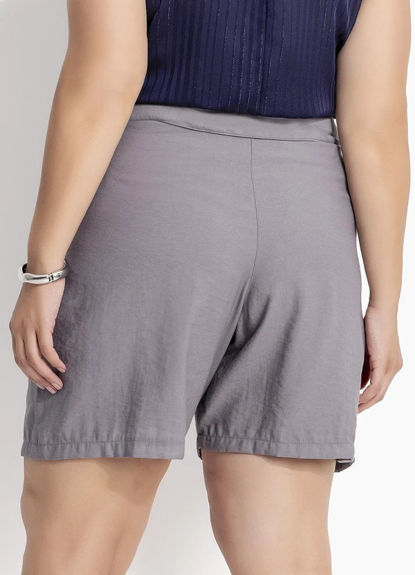 Marguerite - Short Cinza em Tecido Alfaiataria de Viscose 2