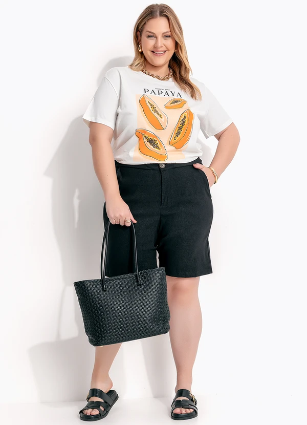 Marguerite - Short Preto em Bengaline 6