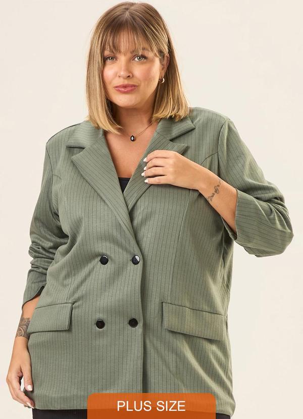 Cess - Blazer Alfaiataria Plus Size Acácia Verde