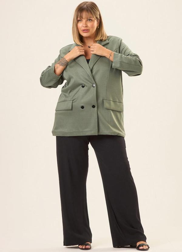 Cess - Blazer Alfaiataria Plus Size Acácia Verde 2