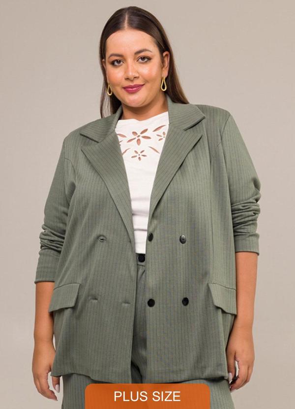 Cess - Blazer Alfaiataria Plus Size Acácia Verde 4