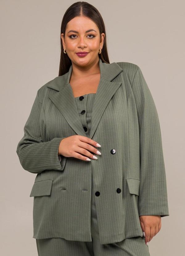 Cess - Blazer Alfaiataria Plus Size Acácia Verde 5
