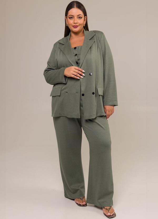 Cess - Blazer Alfaiataria Plus Size Acácia Verde 7