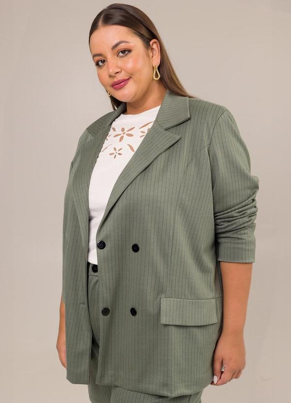 Cess - Blazer Alfaiataria Plus Size Acácia Verde 8