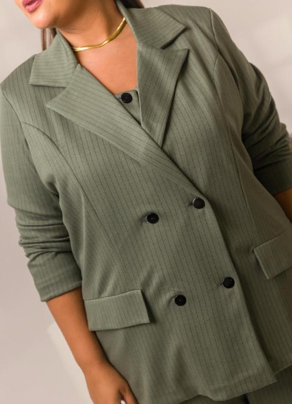 Cess - Blazer Alfaiataria Plus Size Acácia Verde 9