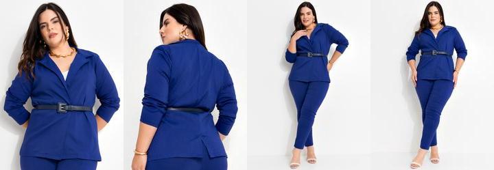Blazer Azul Royal em Bengaline
