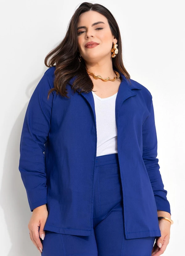 Marguerite - Blazer Azul Royal em Bengaline 4