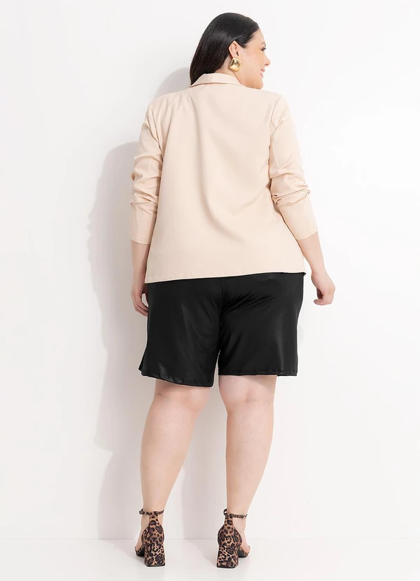 Marguerite - Blazer Bege em Crepe Plano 3