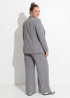 Marguerite - Blazer Cinza em Tecido de Alfaiataria - MARGUERITE