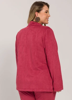 Lisamour - Blazer com Faixa para Amarração Vermelho - LISAMOUR