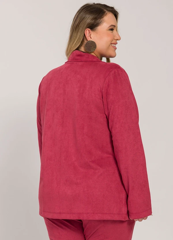 Lisamour - Blazer com Faixa para Amarração Vermelho 4