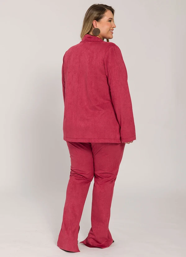 Lisamour - Blazer com Faixa para Amarração Vermelho 2