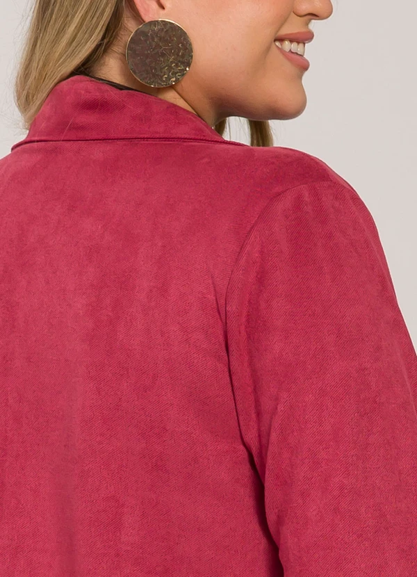 Lisamour - Blazer com Faixa para Amarração Vermelho 6