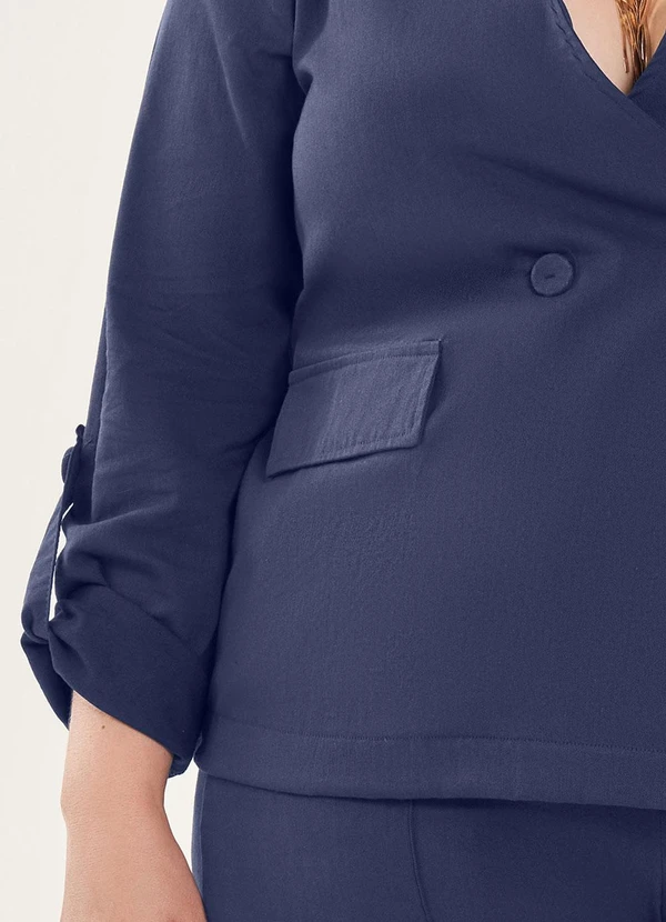 Lisamour - Blazer Decote V Azul 3