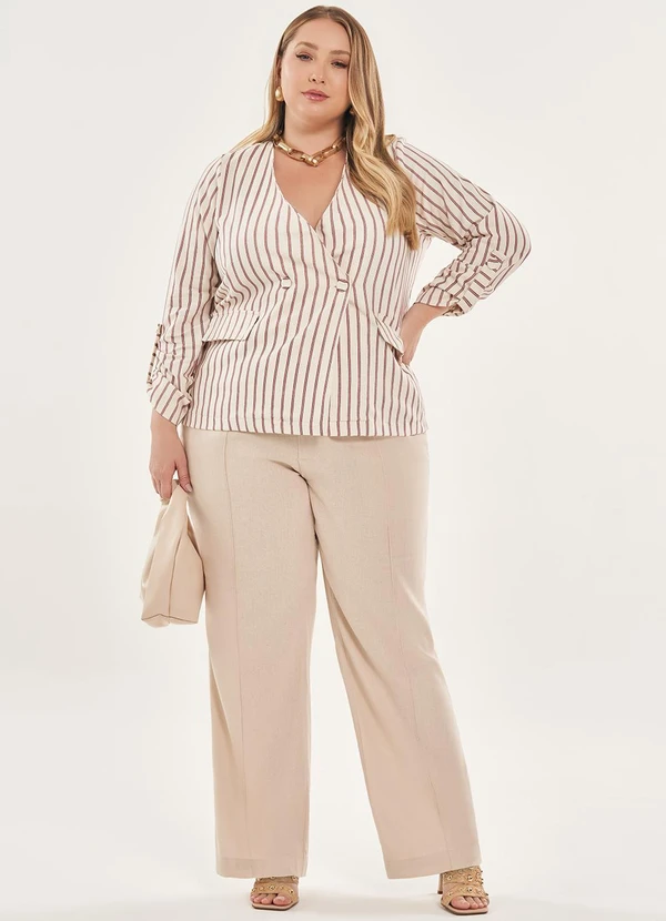 Lisamour - Blazer Decote V Estampado 2