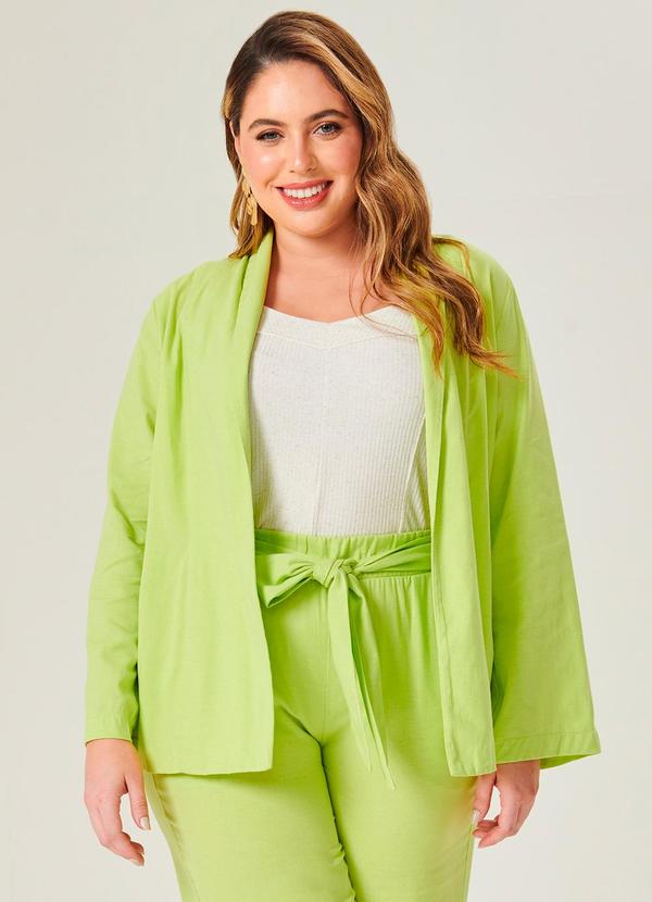 Lisamour - Blazer em Sarja Viscolinho Verde