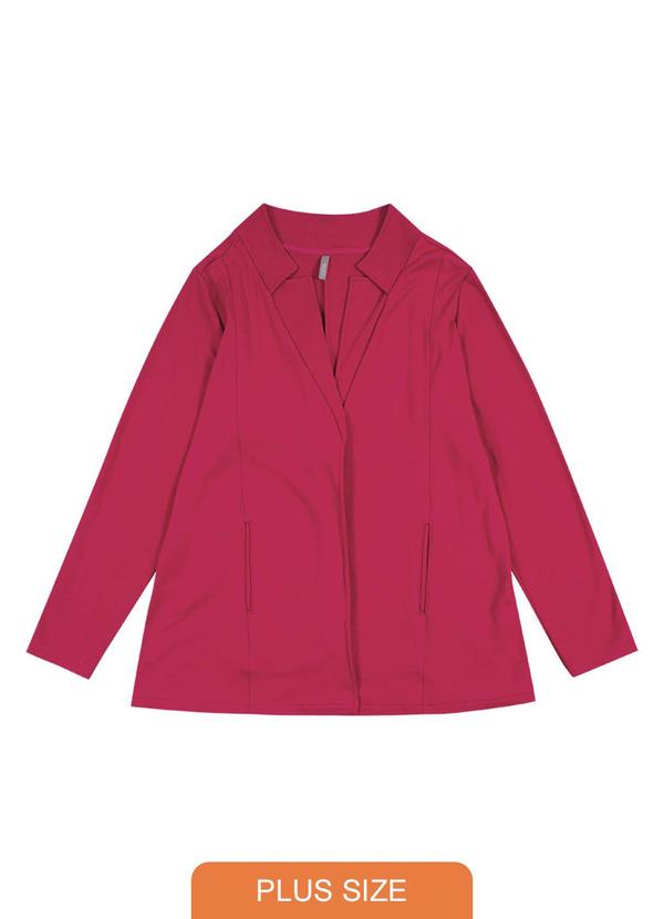 Cativa Plus Size - Blazer Feminino em Moletom Roxo