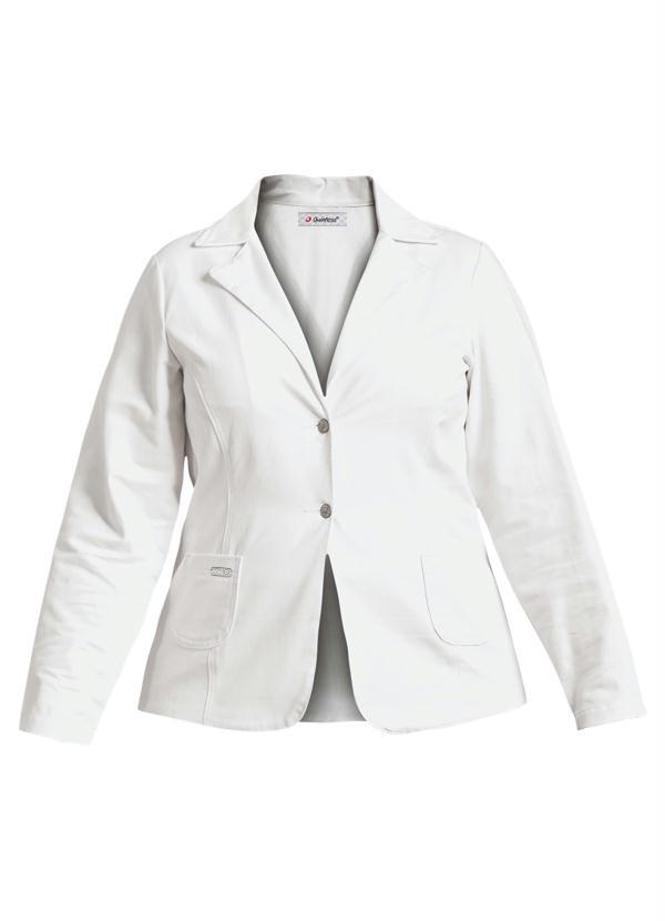 Quintess - Blazer Feminino Plus Size Branco 6