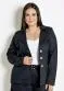 Marguerite - Blazer com Botões Dourados Bordô Plus Size - variação: Preto