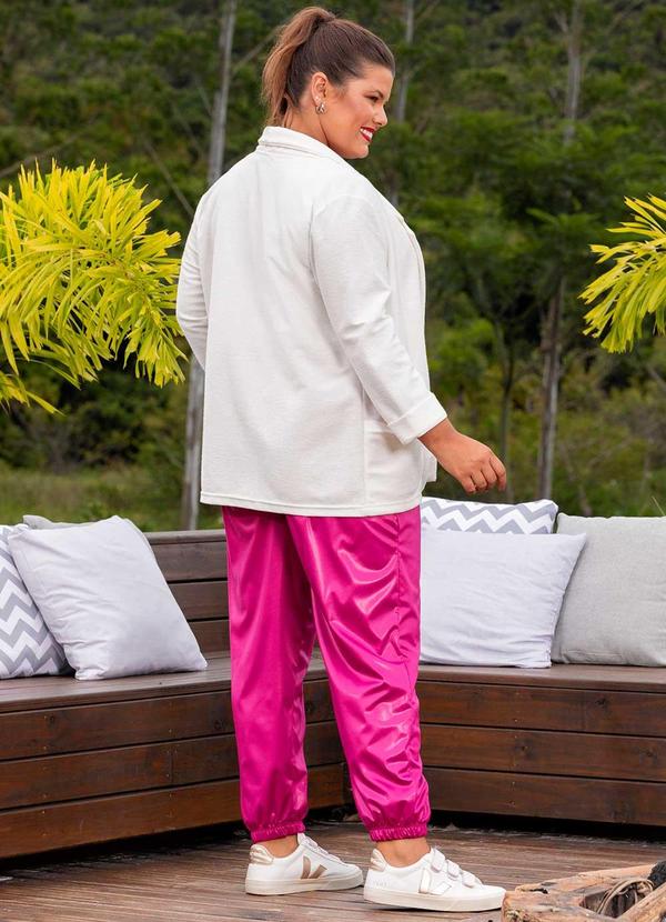 Marguerite - Blazer Off White em Moletinho 2