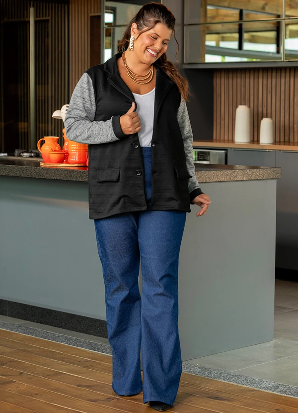 Marguerite - Blazer Preto em Moletinho 3