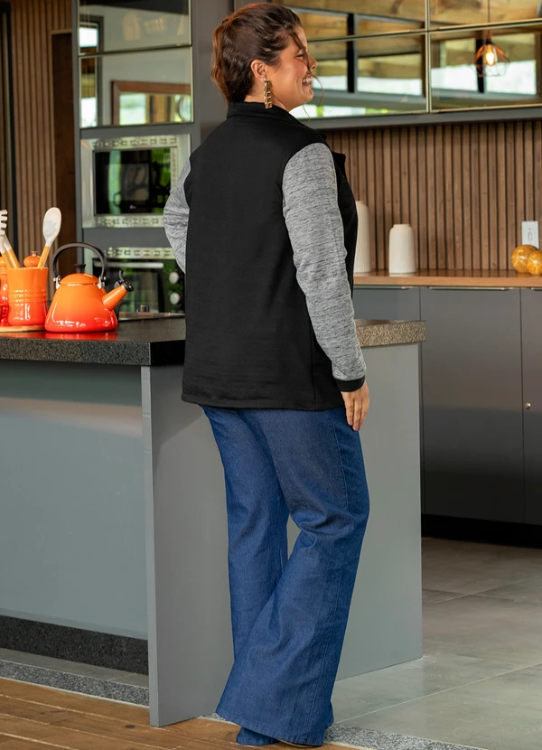 Marguerite - Blazer Preto em Moletinho 2