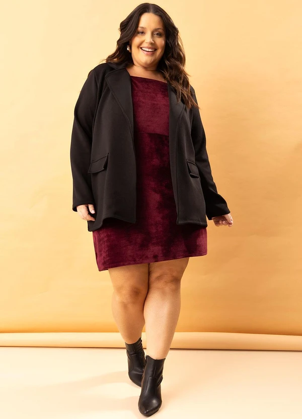 Marguerite - Blazer Preto em Neoprene 2