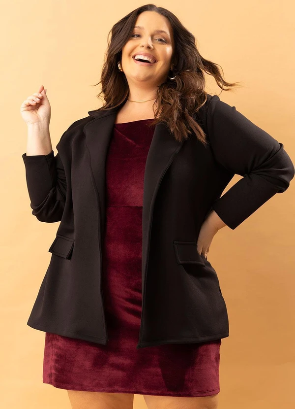 Marguerite - Blazer Preto em Neoprene 8