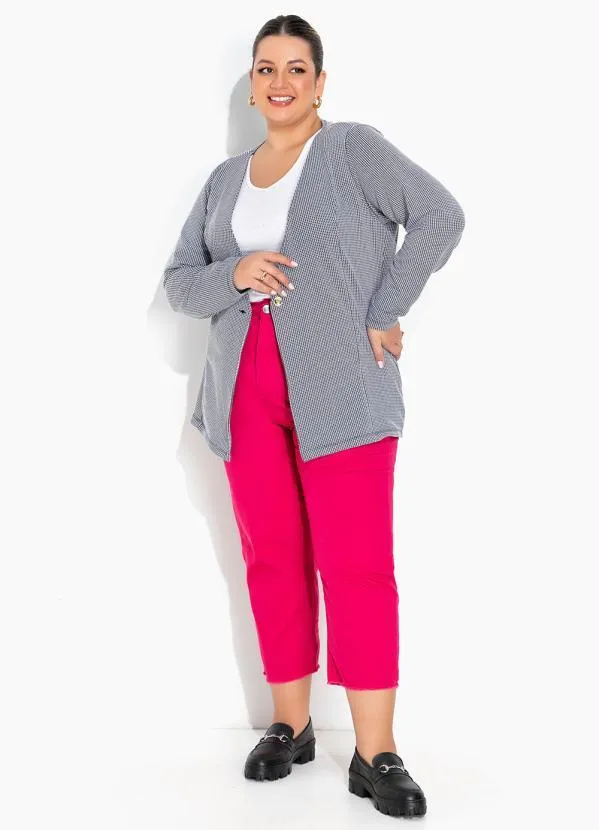 Marguerite - Blazer Xadrez Alongado Plus Size 3