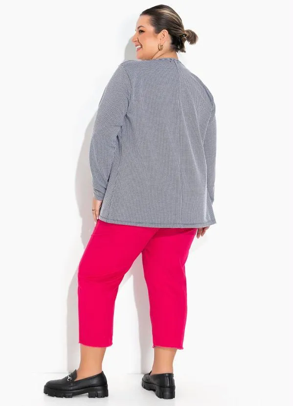 Marguerite - Blazer Xadrez Alongado Plus Size 4