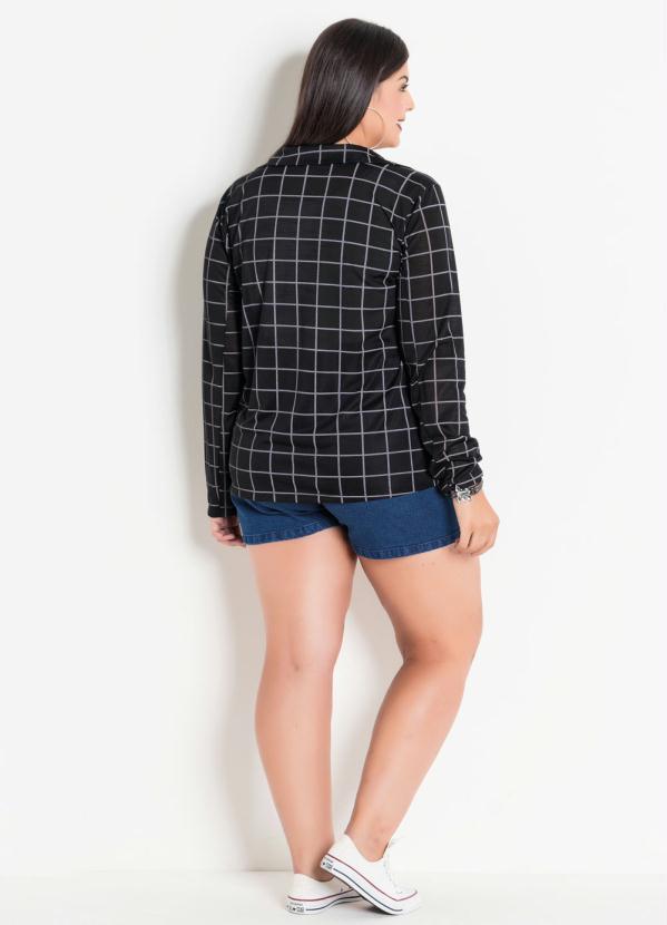 Marguerite - Blazer Xadrez Grid Plus Size Marguerite 4